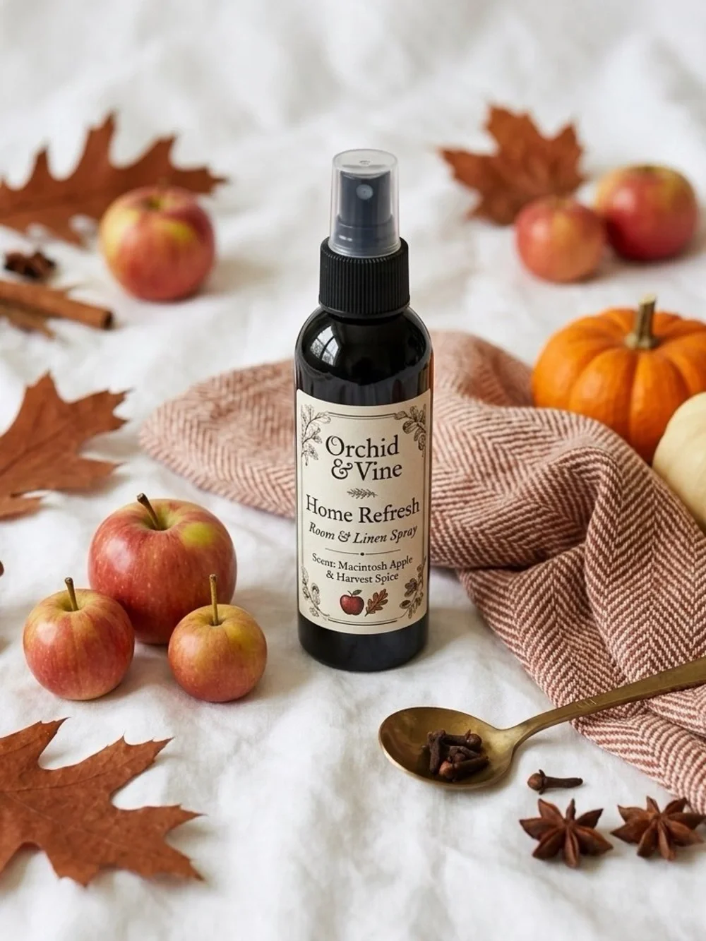 Home Refresh Room & Linen Spray — Macintosh Apple Harvest Orchid & Vine